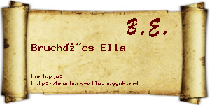 Bruchács Ella névjegykártya